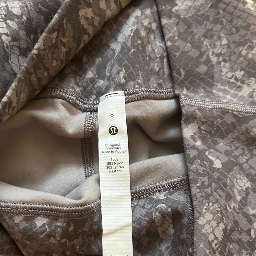 Lululemon leggings- snake skin pattern - Picture 2 of 5